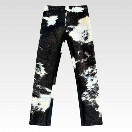 Natural Cowhide Leather Pants